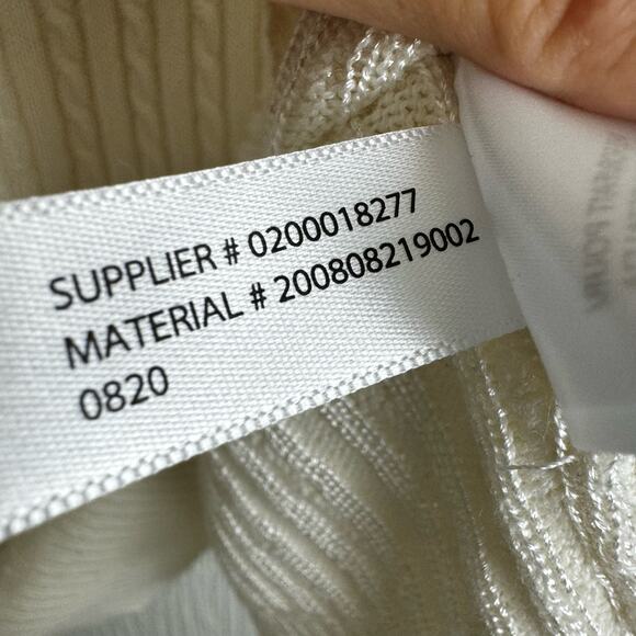 Lauren Ralph Lauren Mascarpone Cream Slim Cable-Knit Black Label Sweater Size XL - Picture 9 of 11